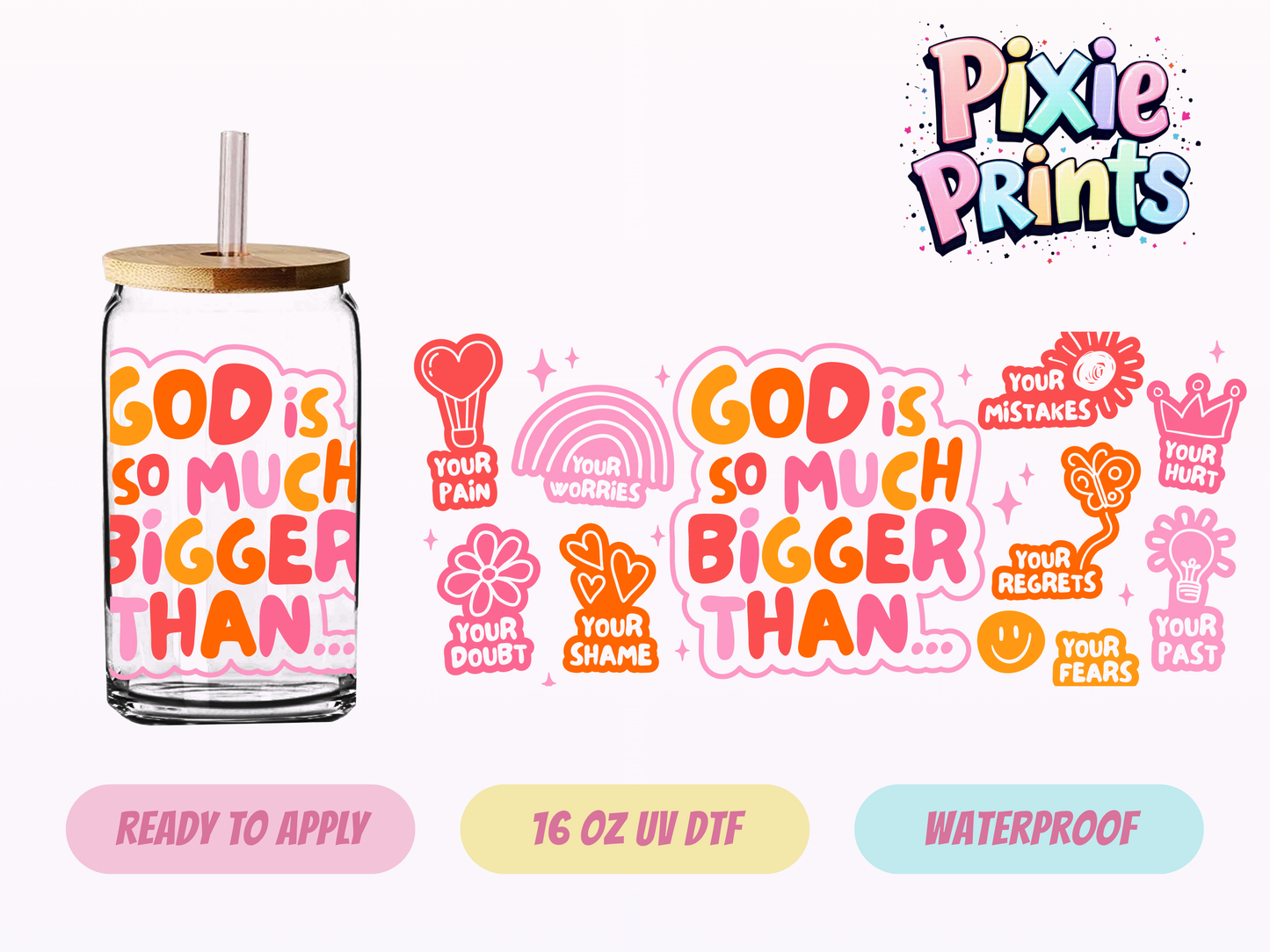 UVDTF #7081 16 OZ Tumbler Wrap