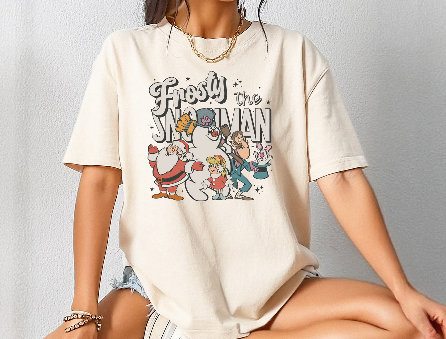 Frosty Snowman DTF Ready to Press Transfer