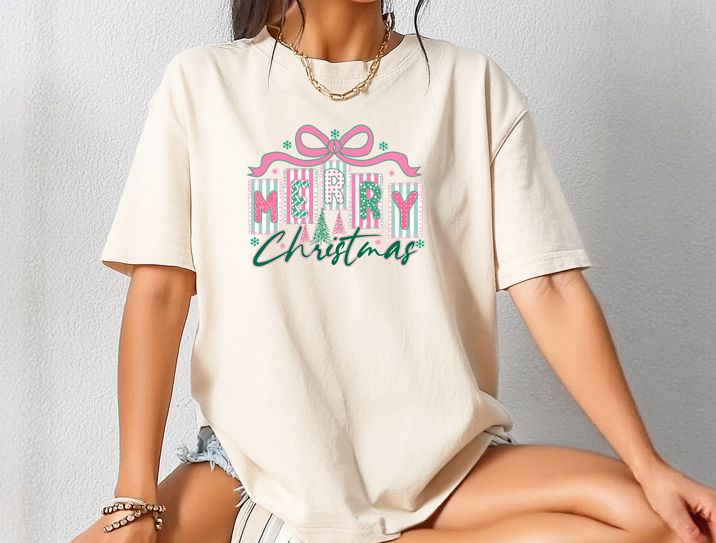 Merry Christmas Coquette DTF Ready to Press Transfer