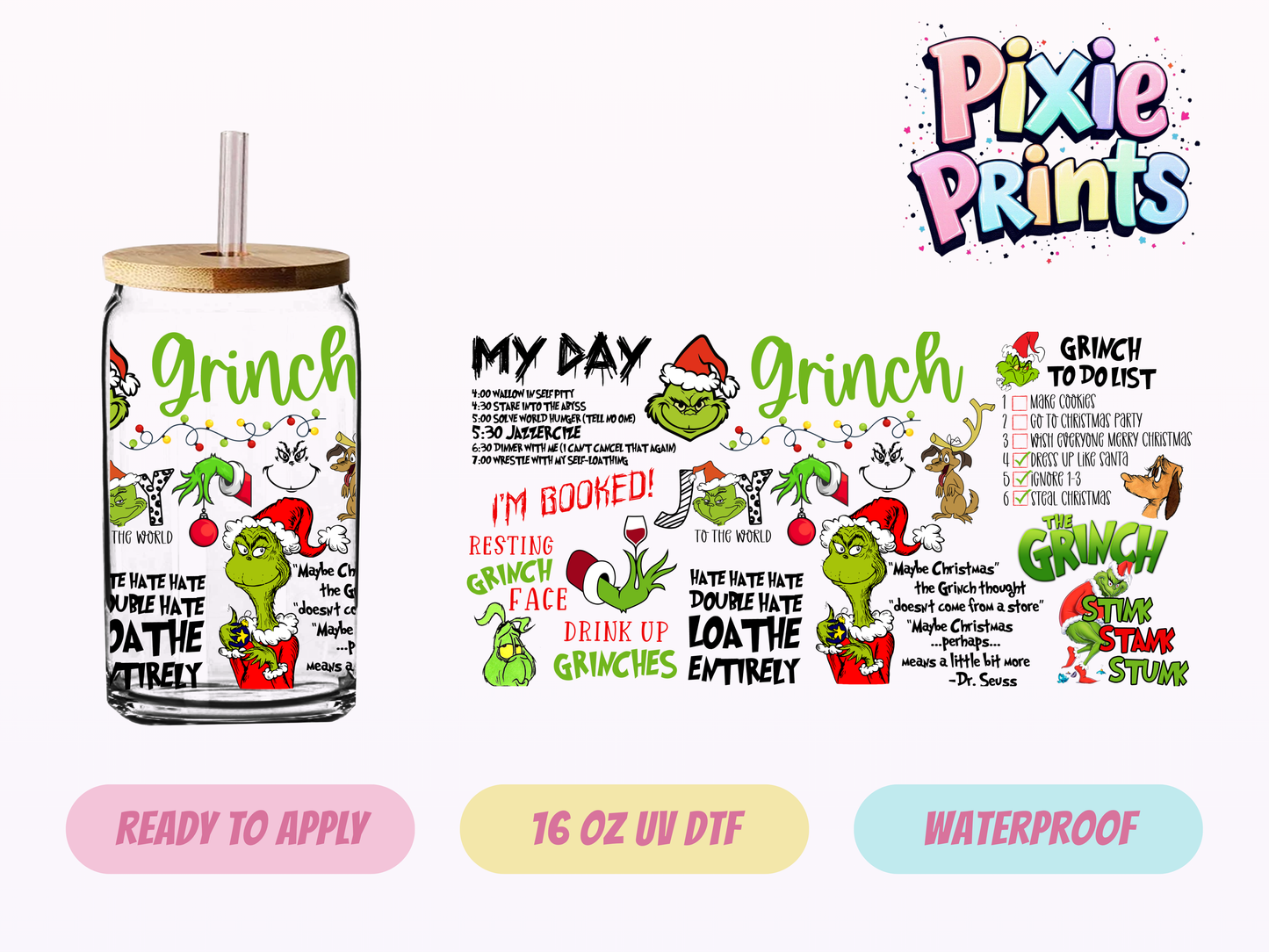 UVDTF #7176 16 OZ Tumbler Wrap