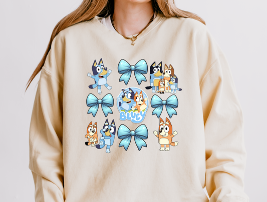 Magical Blue Dog DTF Ready to Press Transfer