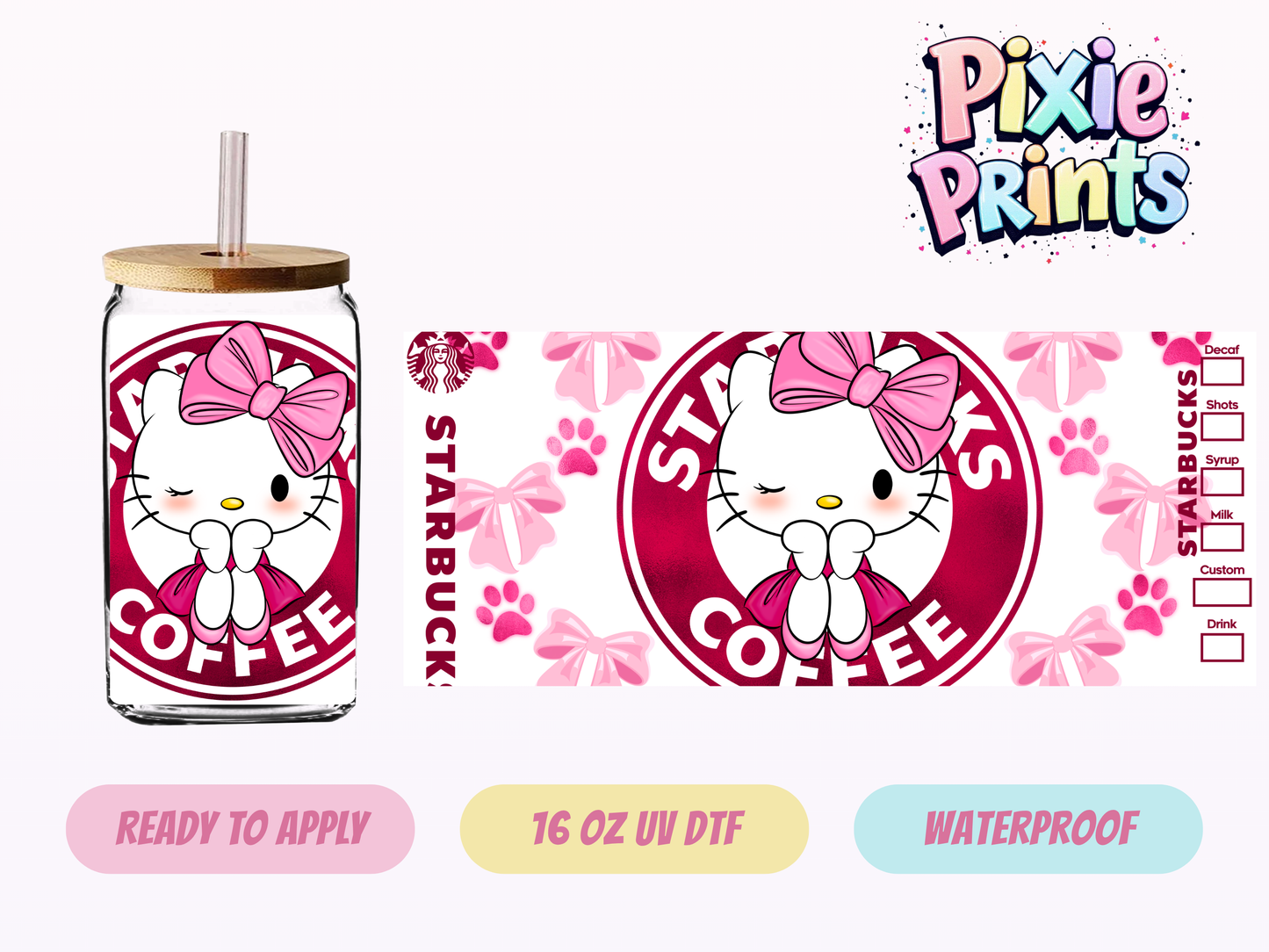 UVDTF #7112 16 OZ Tumbler Wrap