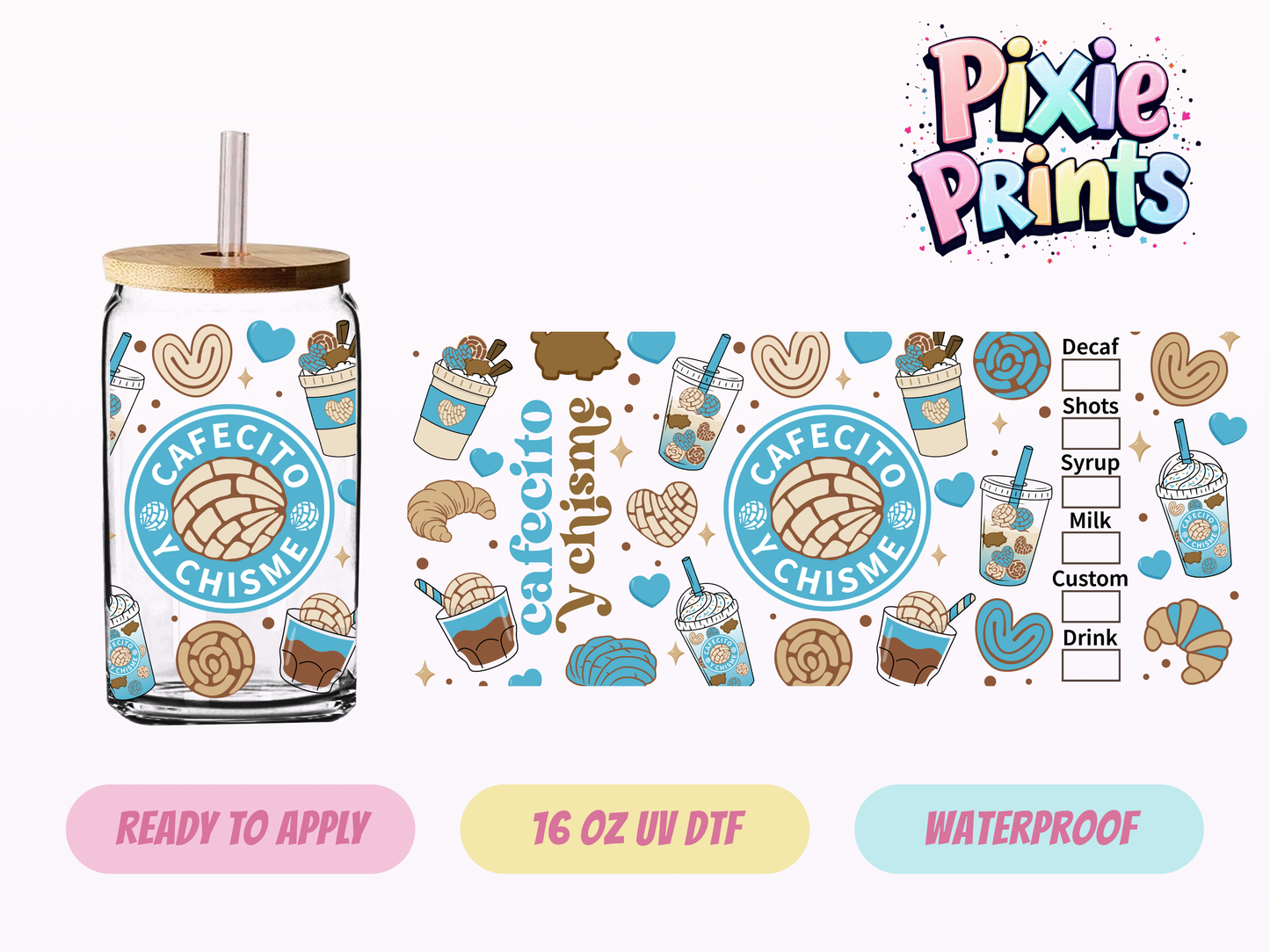 UVDTF #7088 16 OZ Tumbler Wrap