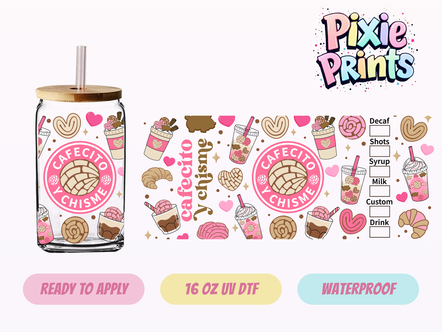 UVDTF #7088 16 OZ Tumbler Wrap