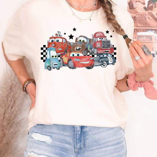 Magical Cars Friends DTF Ready to Press Transfer