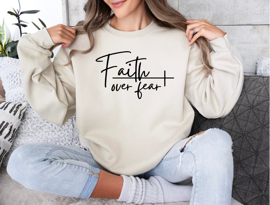 Faith Over Fear DTF Ready to Press Transfer