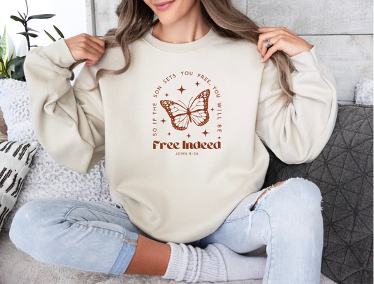 Free Indeed Christian DTF Ready to Press Transfer