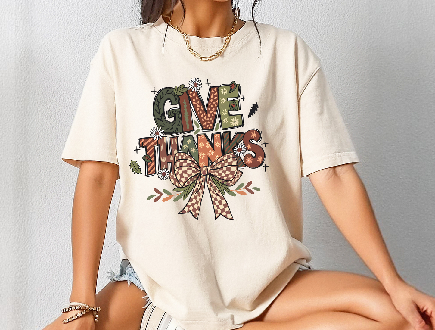 Fall Give Thanks DTF Ready to Press Transfer