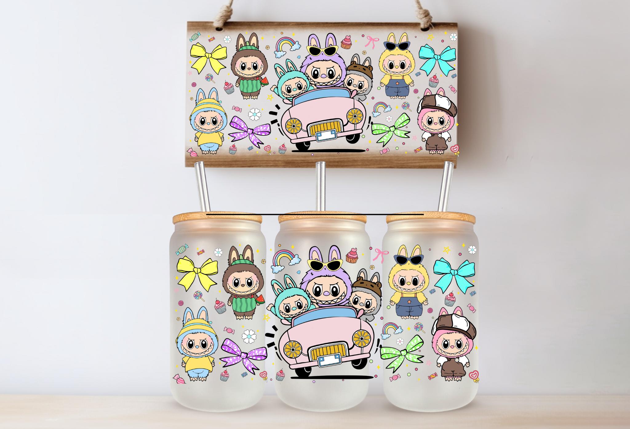 Cartoon Doll UV DTF Cup Wrap Same Day Printing