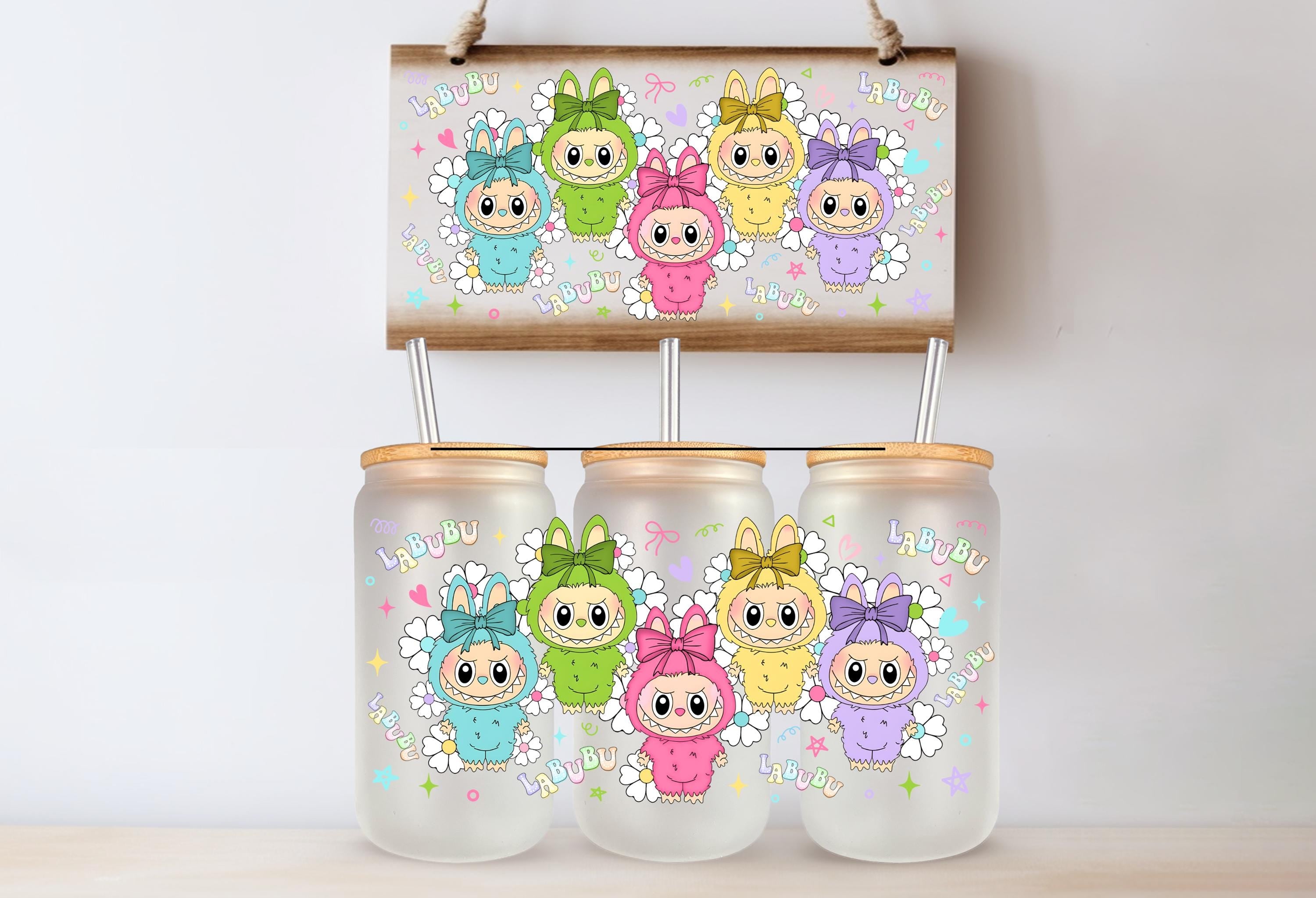 Cartoon Doll UV DTF Tumbler Wrap Cup Same Day Printing