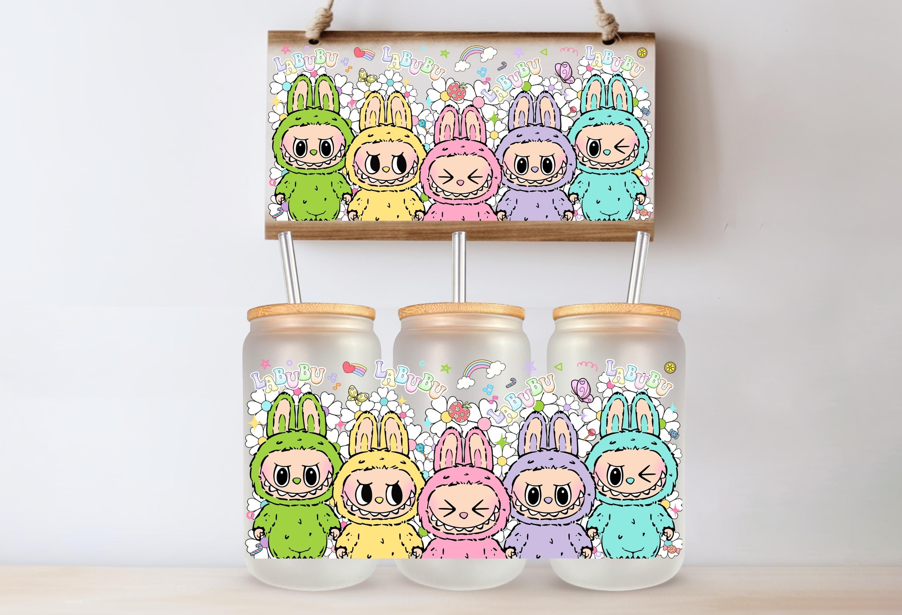 Cartoon Doll 16 OZ UV DTF Tumbler Wrap Same Day Print Cup Decal