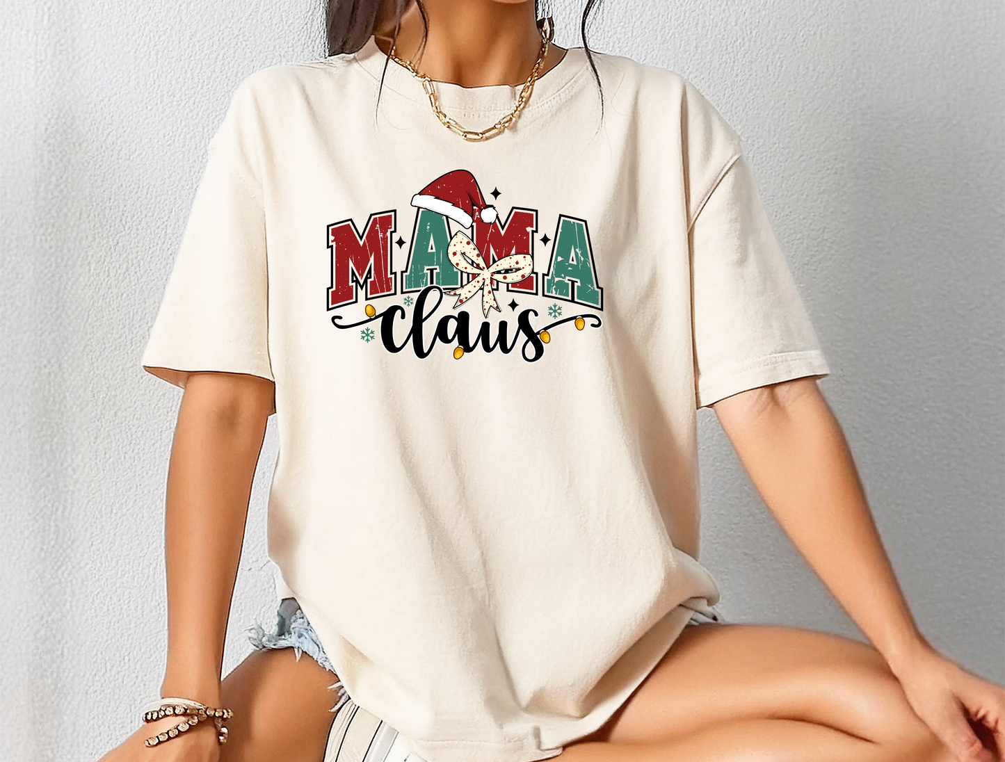 Mama Claus Christmas DTF Ready to Press Transfer