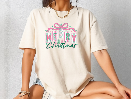 Merry Christmas Coquette DTF Ready to Press Transfer