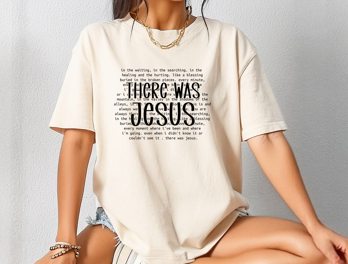 There was Jesus DTF Ready to Press Transfer